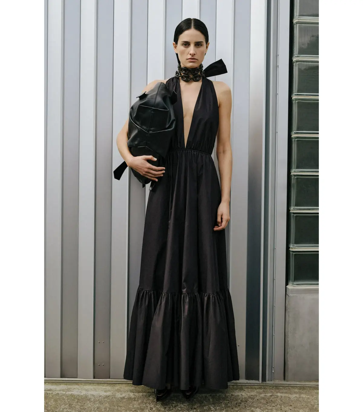 Scanlan Theodore Parachute Maxi Dress Black Size AU 6 - Image 1