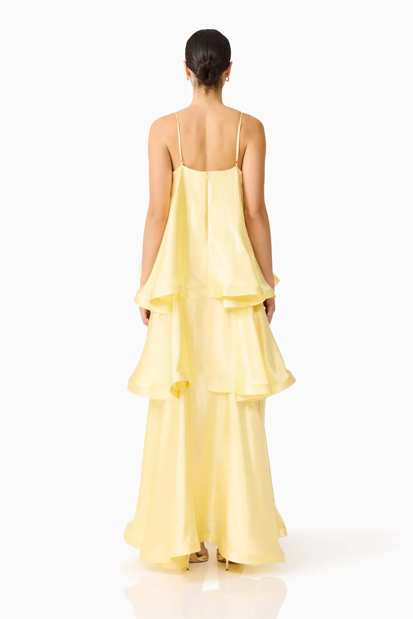 Elliatt Tilly Tiered Maxi Dress size 14 Butter Yellow - Image 4