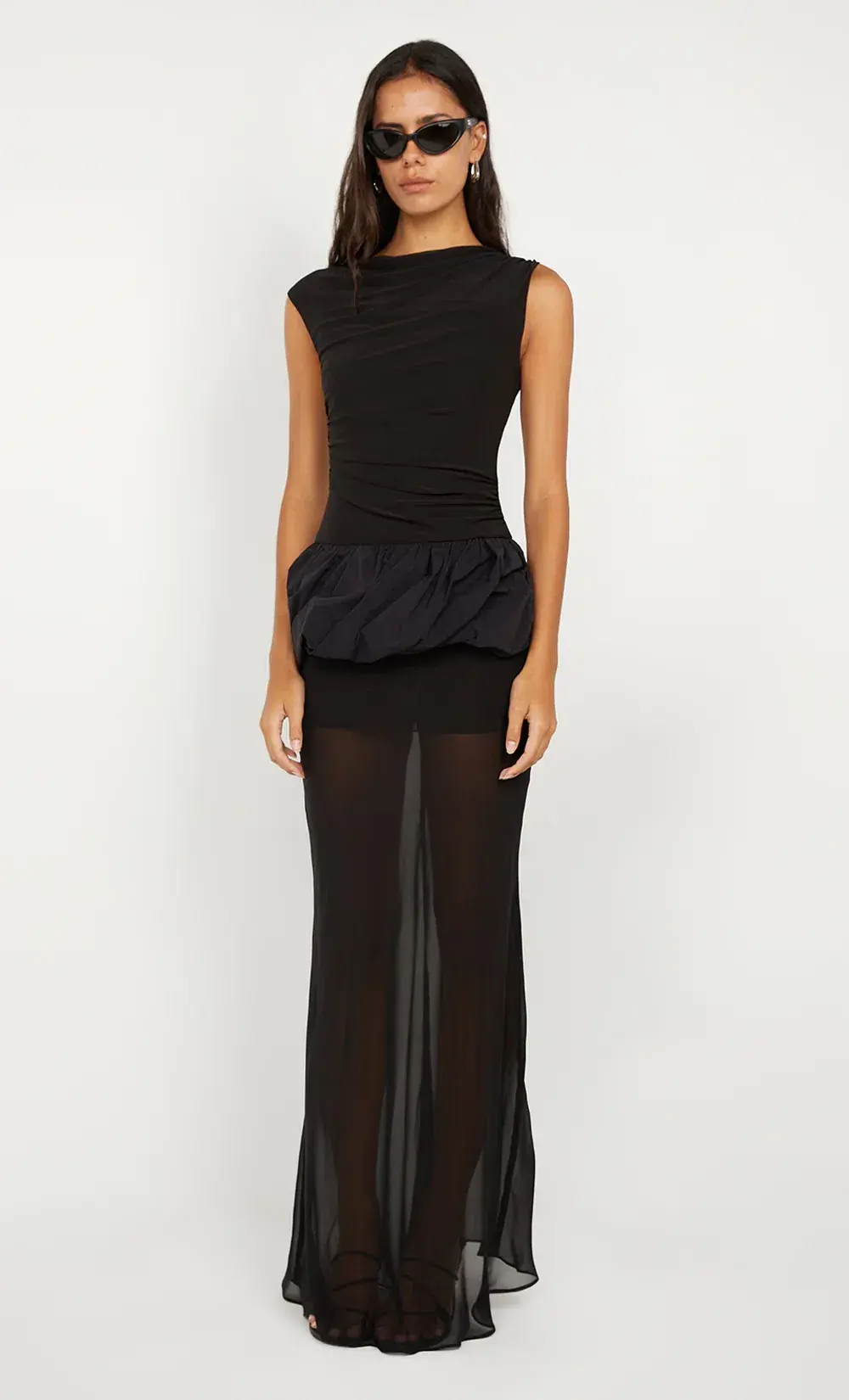 Bec & Bridge IDA BUBBLE MAXI DRESS BLACK Size 8 - Image 1