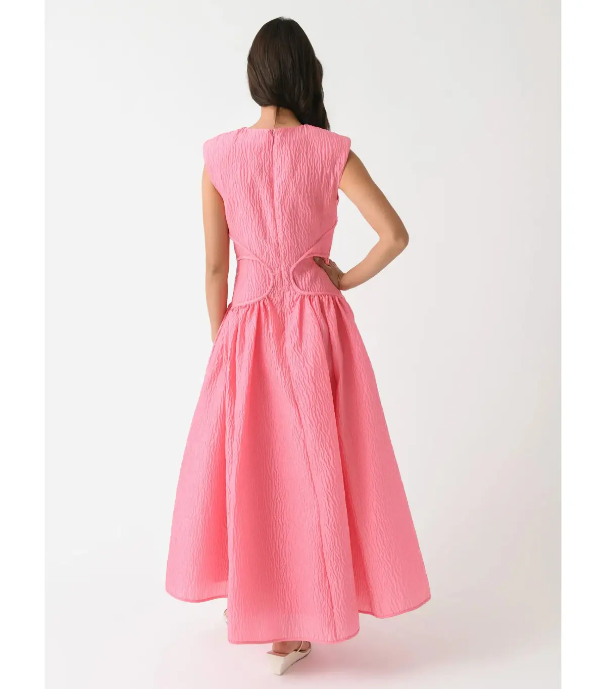 Rachel Gilbert Celia Midi Dress in Orchid Size AU 12 - Image 3