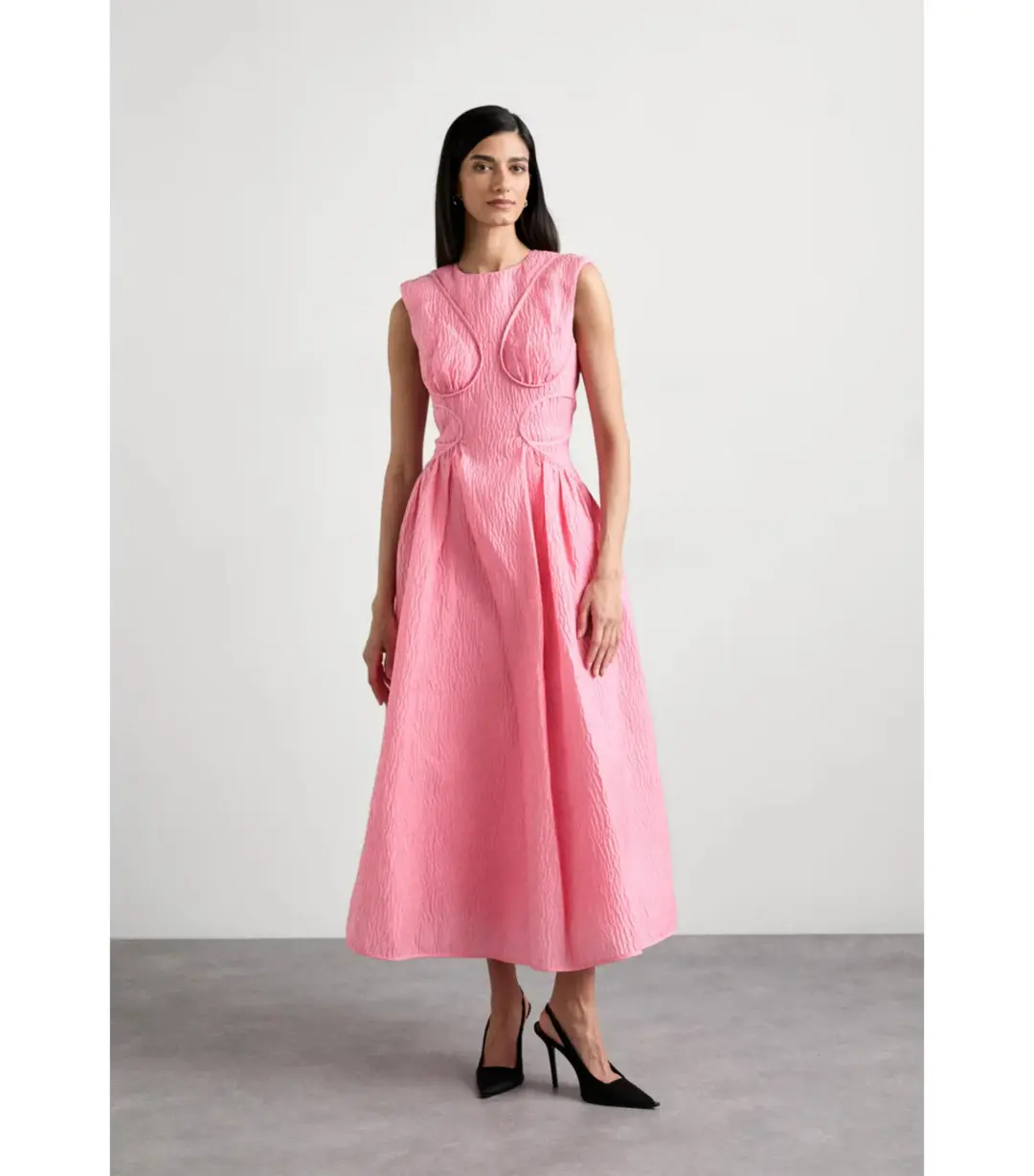 Rachel Gilbert Celia Midi Dress in Orchid Size AU 12 for rent on The Volte - main image