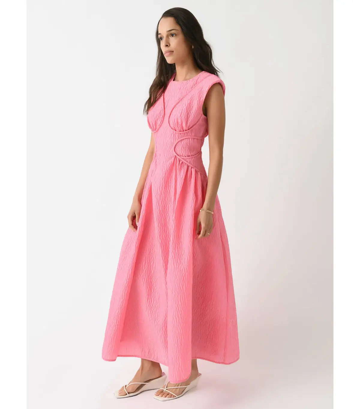Rachel Gilbert Celia Midi Dress in Orchid Size AU 12 - Image 2