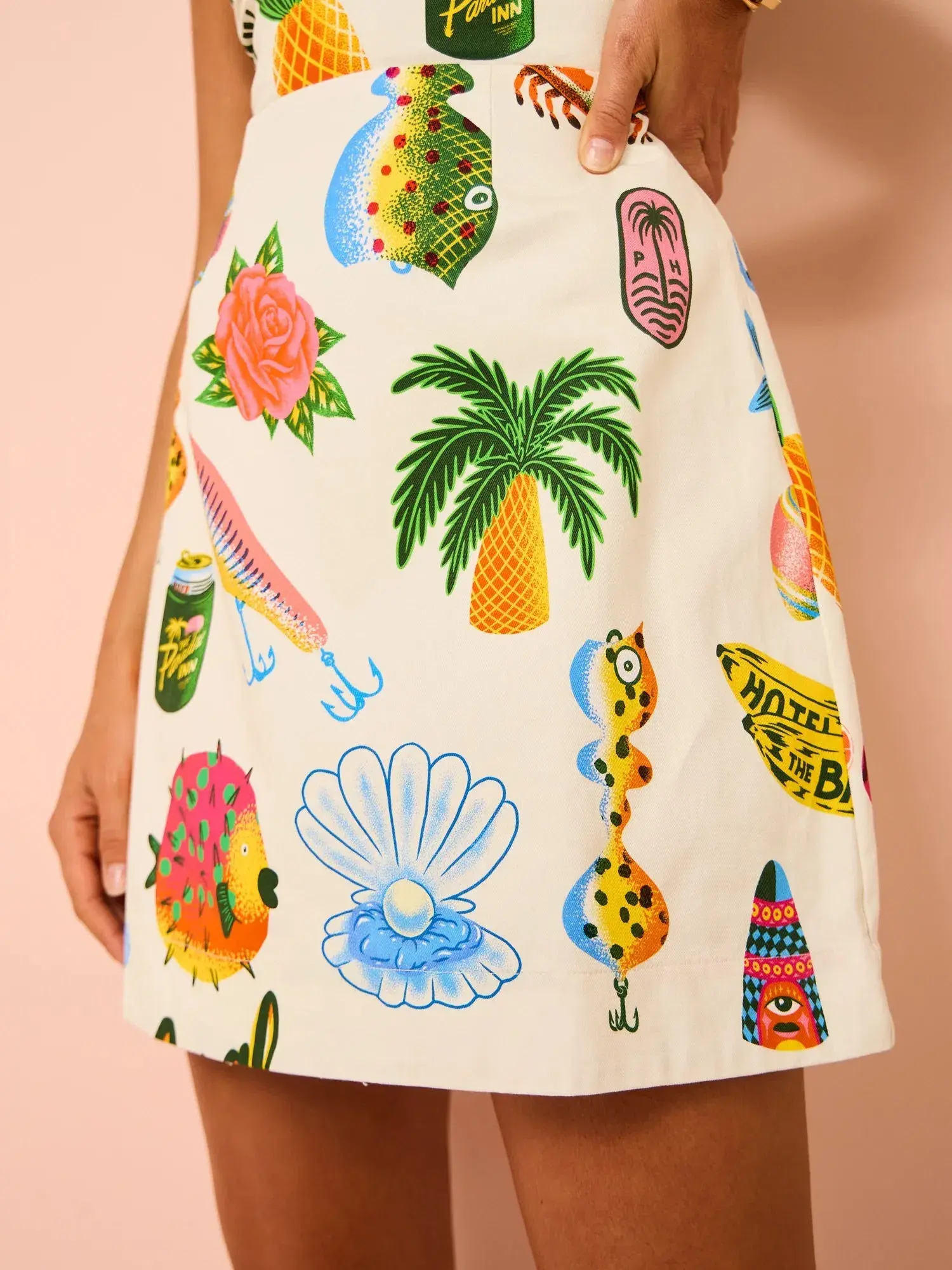 ALEMAIS SAMAKI MINI DRESS PRINT SIZE 6 - Image 6