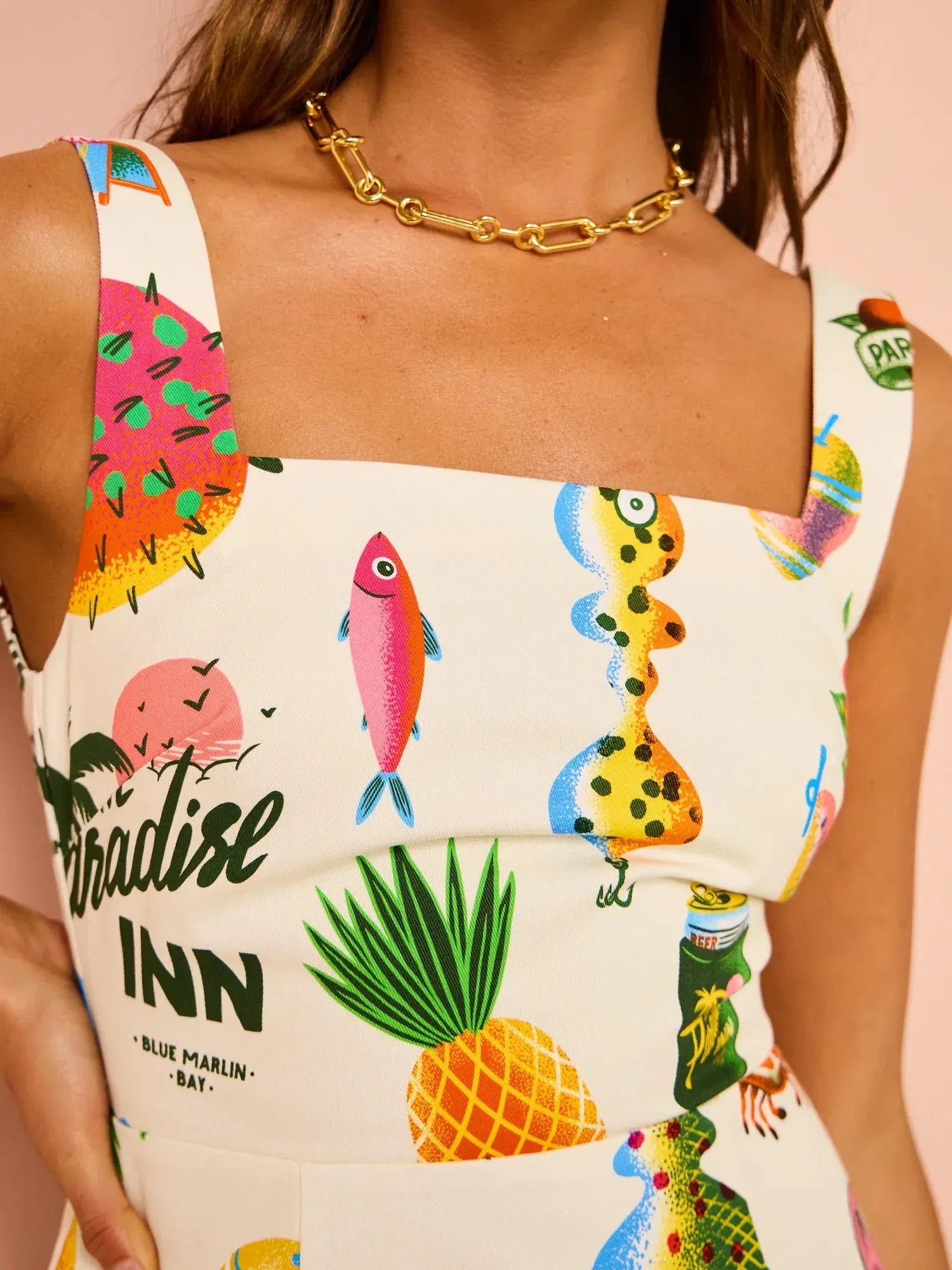 ALEMAIS SAMAKI MINI DRESS PRINT SIZE 6 - Image 4