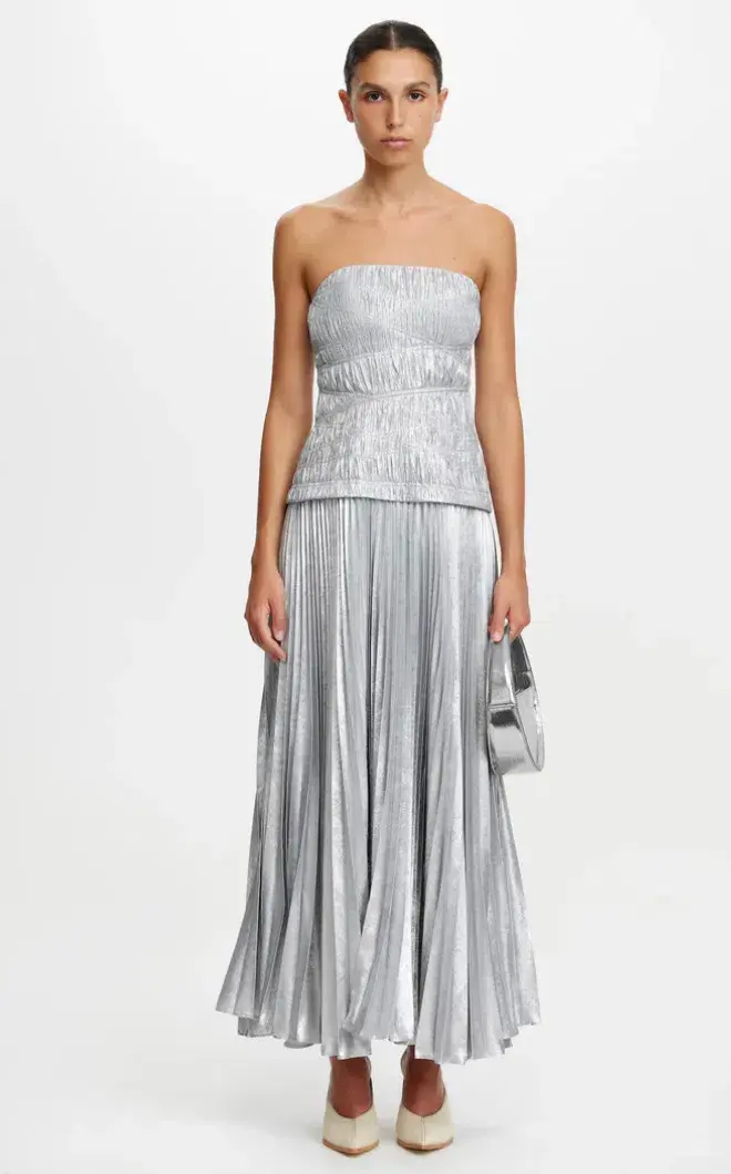 ACLER ROCKLAND MIDI DRESS Silver AU 6 - Image 3