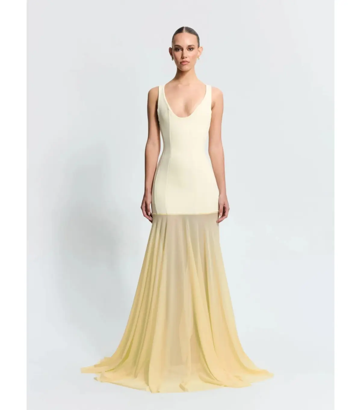 Effie Kats Odessa Maxi Gown Lemon Size AU 6 - Image 1