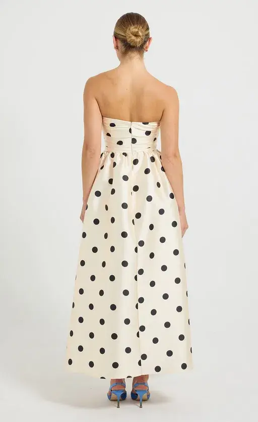Pasduchas Dottie Strapless Midi Dress size 14 for rent on The Volte - main image