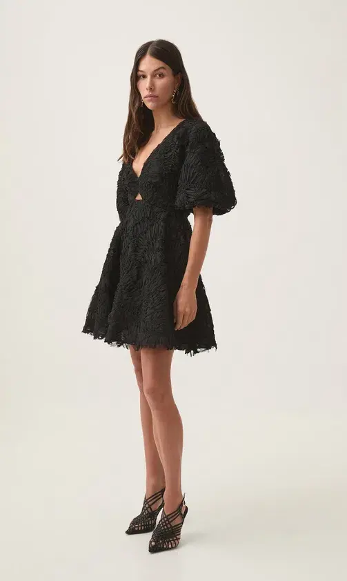 Aje Florential Mini Swing Dress black size 14 - Image 3