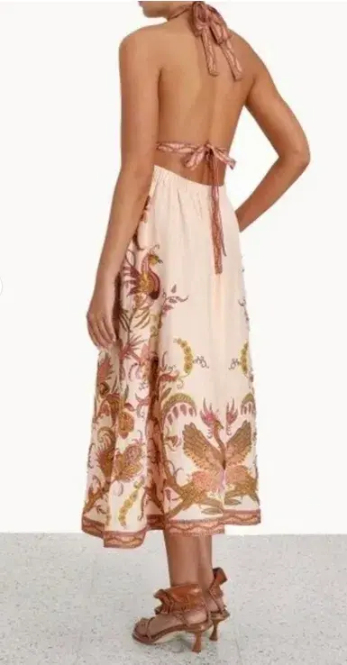Zimmermann Cassia Halter Bow Midi Dress size 3 / AU10-12 - Image 3
