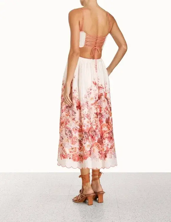 Zimmermann Devi Scallop Midi Dress in Size 4 / AU 14-16 - Image 3