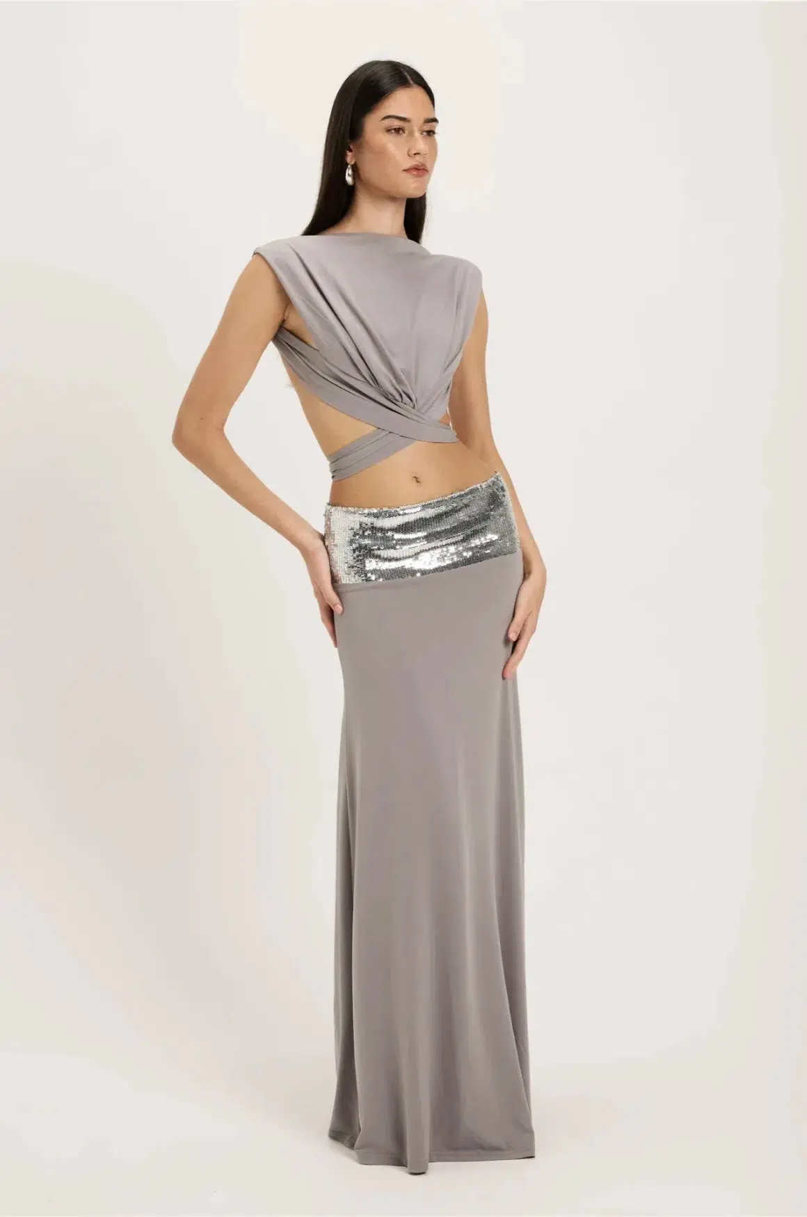 Ance Gria Lune top and skirt grey size S (8) - Image 3