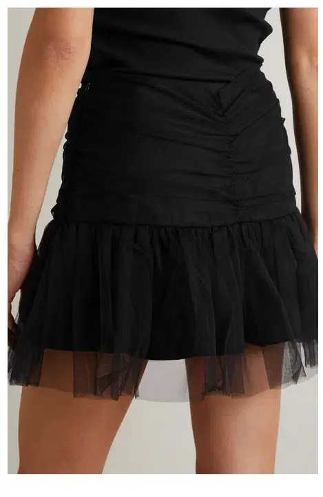 Molly Goddard Gathered Tulle Mini Skirt Size 8 - Image 2