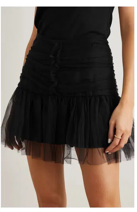 Molly Goddard Gathered Tulle Mini Skirt Size 8 - Image 1