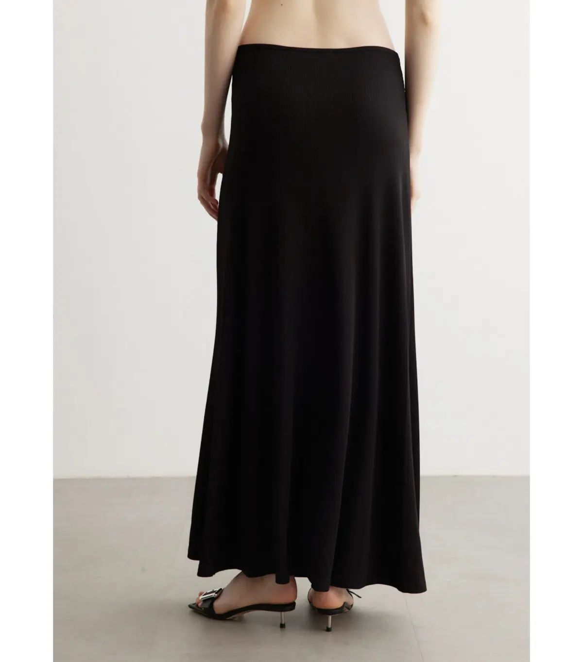 Christopher Esber Moodstone Ruched Crop T-Shirt and Maxi Skirt Black Size AU 8 - Image 6