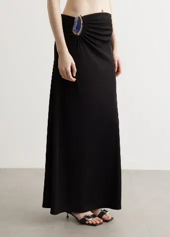 Christopher Esber | Moodstone Ruched Crop T-Shirt and Skirt - Image 7