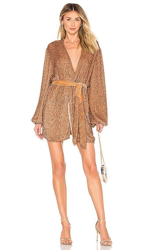 RETROFETE - Gabrielle Robe Dress - Mocha - Size 8 - Image 1