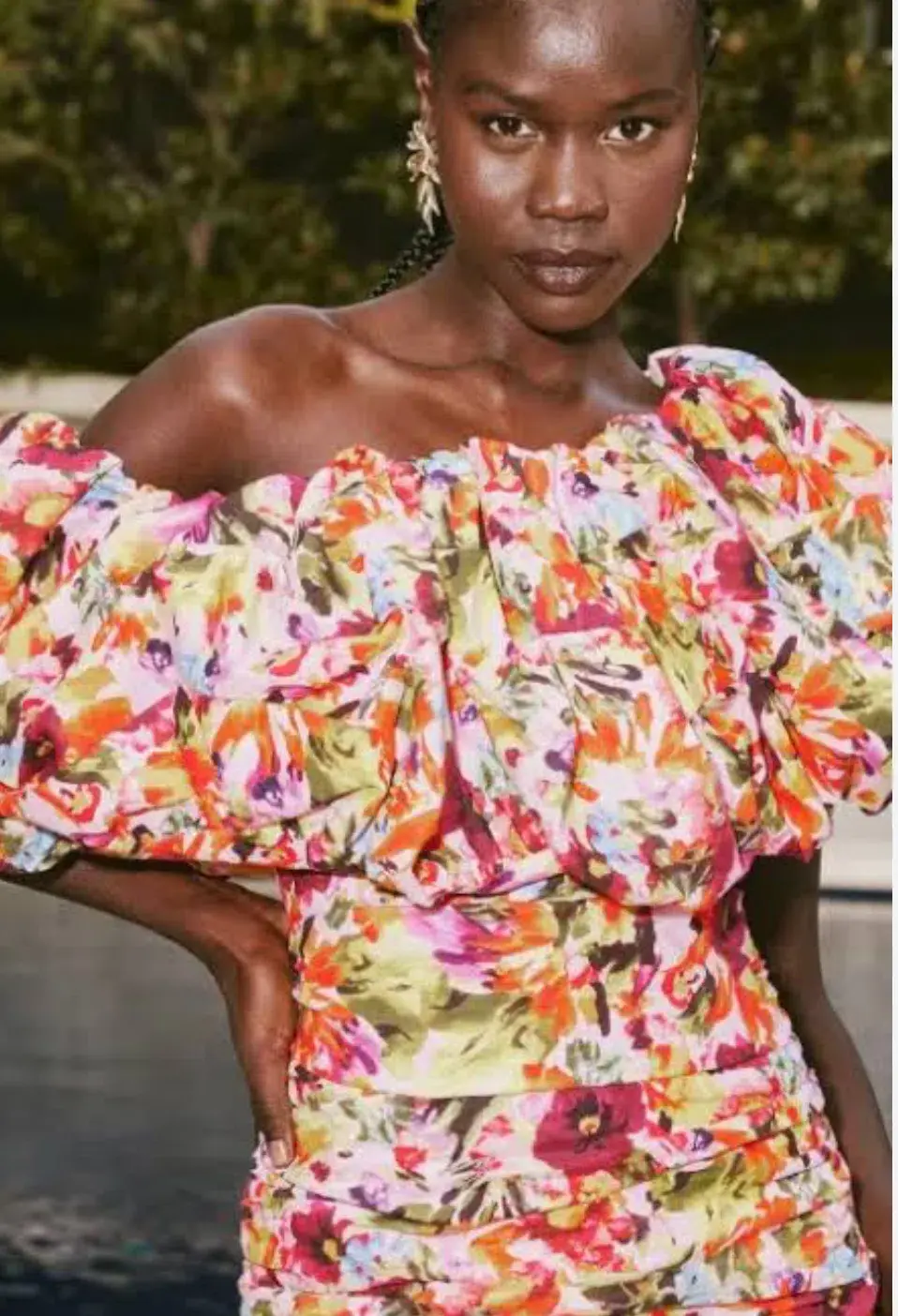 ELLIATT ELIRA PRINTED MINI DRESS IN FLORAL MULTI SIZE XL 14 for rent on The Volte - main image