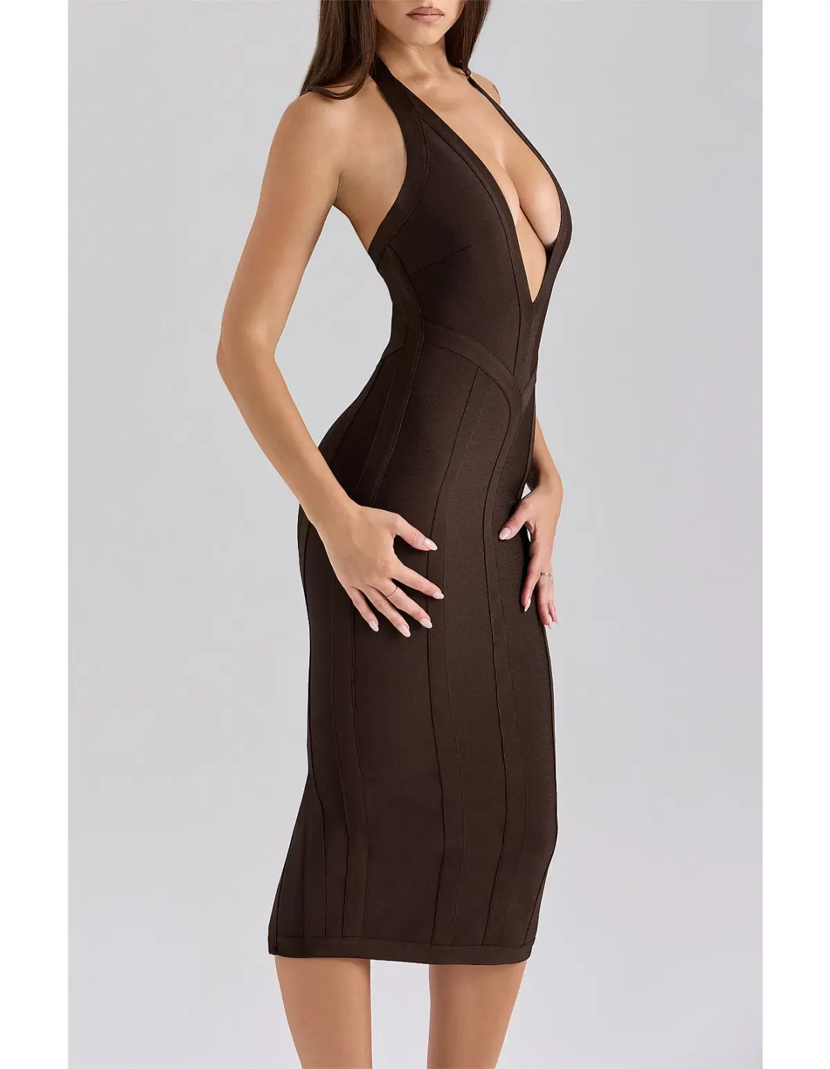House Of CB The birthday chocolate bandage dress Size 8 - Image 2