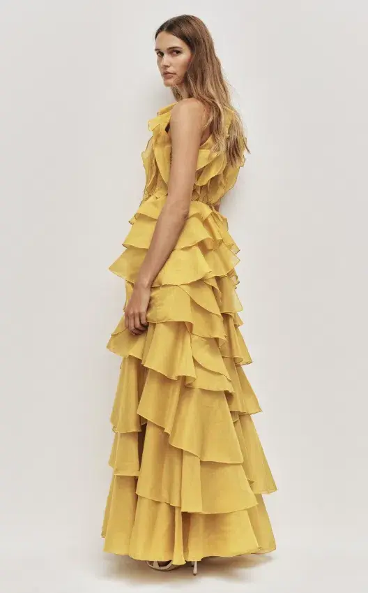 AJE Cleo Gown Chartreuse Size 6 - Image 2