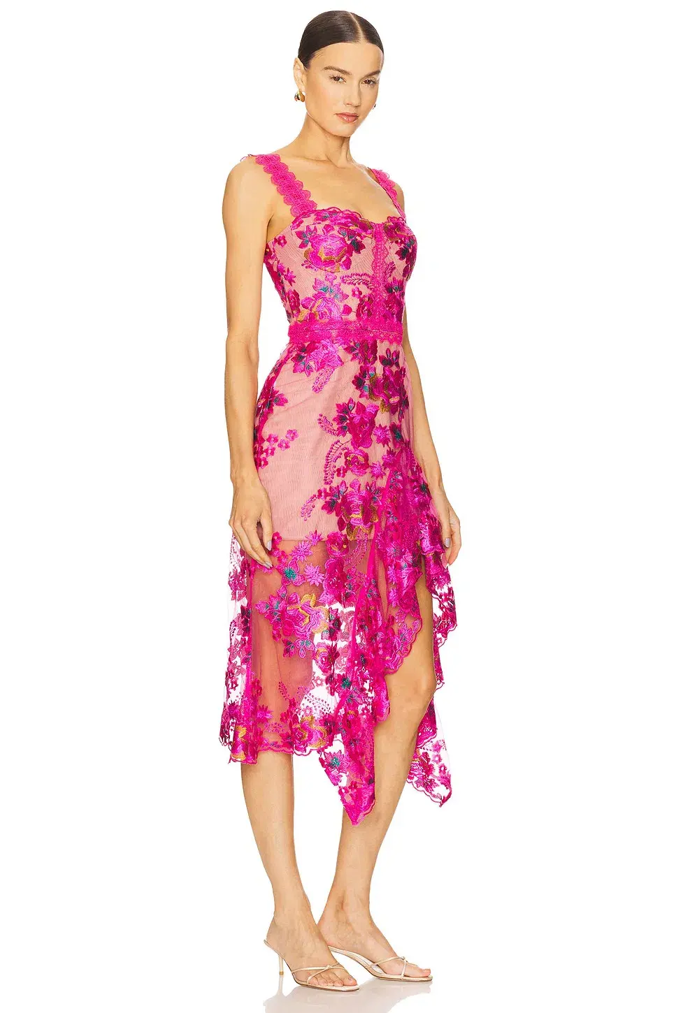 Bronx & Banco Eva Midi Dress in Fuschia Pink Size AU 12 / L - Image 3