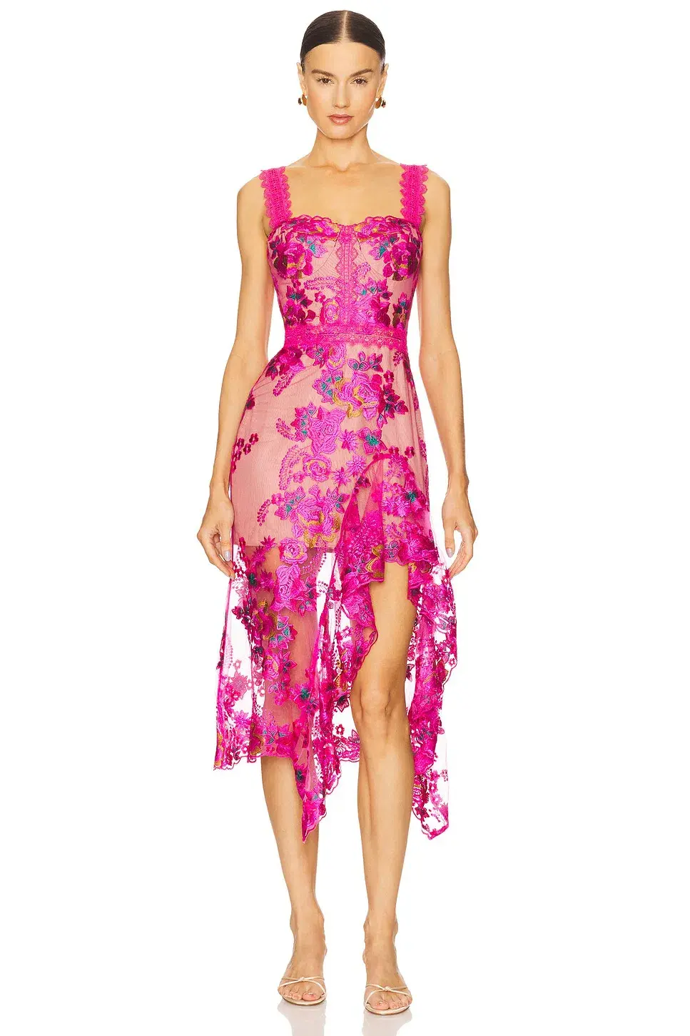 Bronx & Banco Eva Midi Dress in Fuschia Pink Size AU 12 / L - Image 1