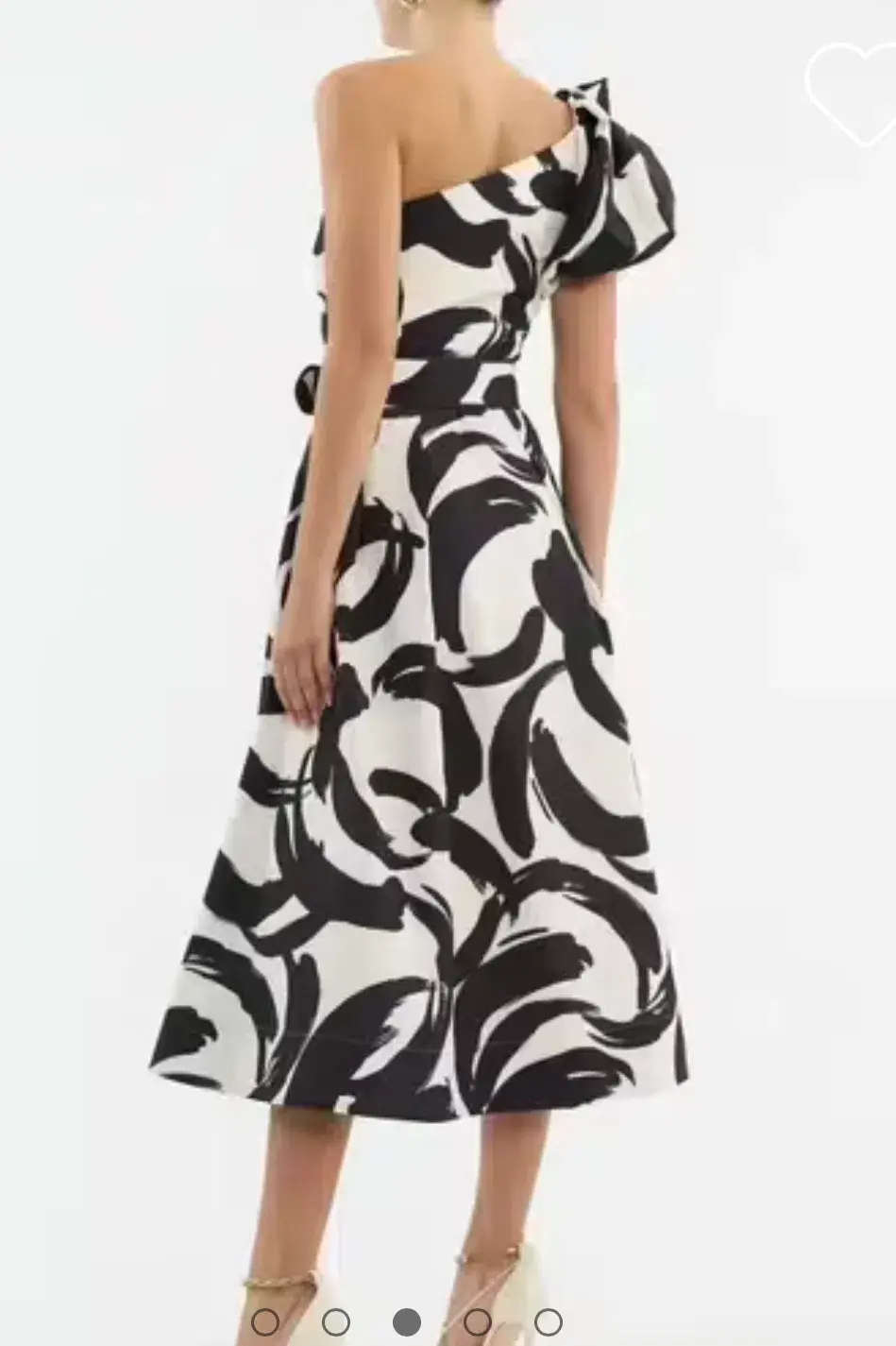 Rebecca Vallance Pompidou One Shoulder Midi Dress Print Size 12 - Image 3