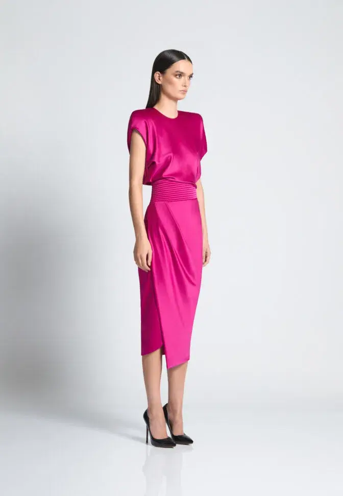 Zhivago Bondi Midi Dress - Fuschia - Size 12 - Image 4