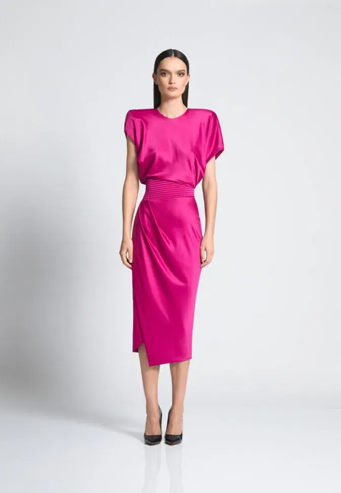 Zhivago Bondi Midi Dress - Fuschia - Size 12 - Image 1