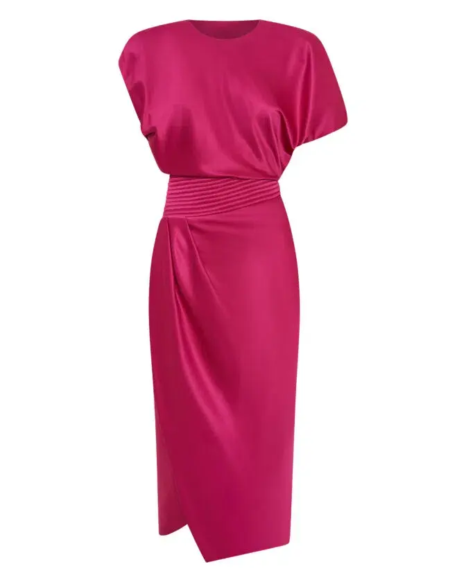 Zhivago Bondi Midi Dress Fuschia Size 12 for rent on The Volte - main image