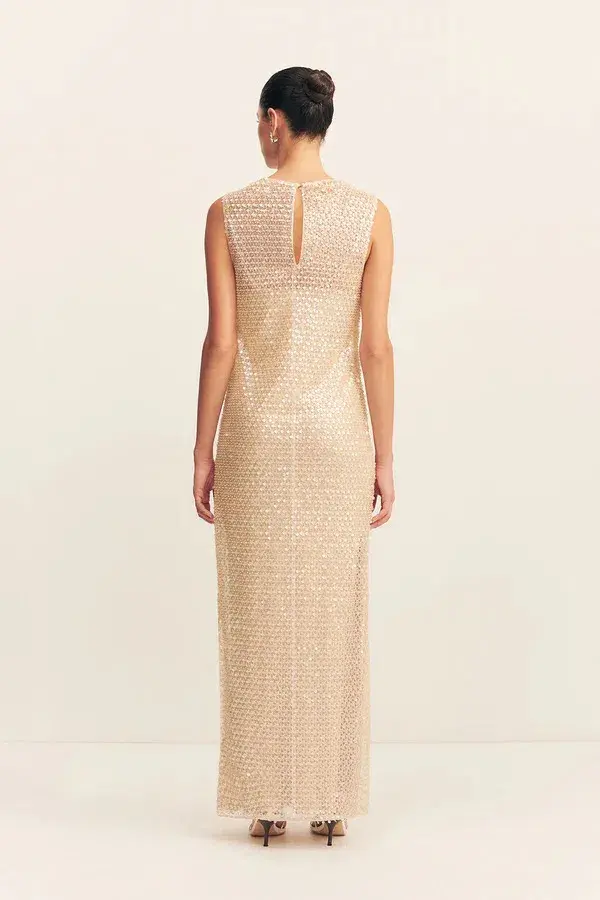 EVERLY HIGH NECK SLEEVELESS MAXI - MACADAMIA / SIZE 10 - Image 5
