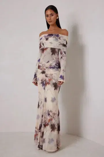 ELLE ZEITOUNE PAIGE WATERCOLOUR BLOOM / SIZE 10 - Image 1