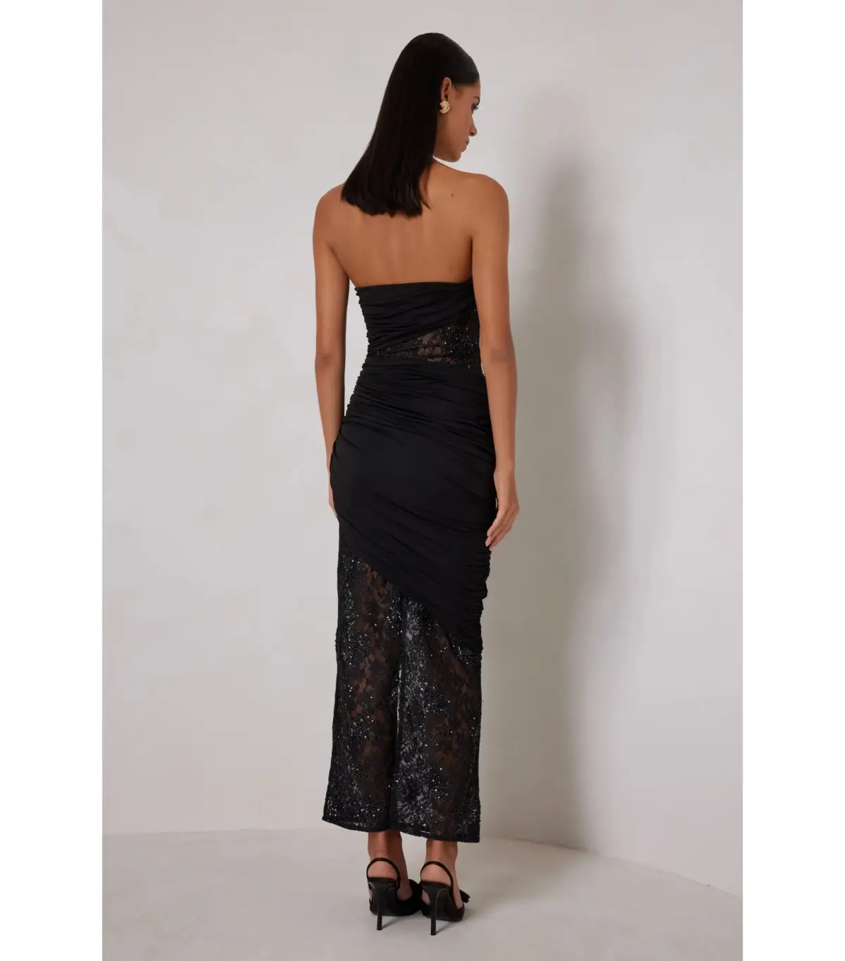 Elle Zeitoune Journee Maxi Dress Black Size AU 10 - Image 2