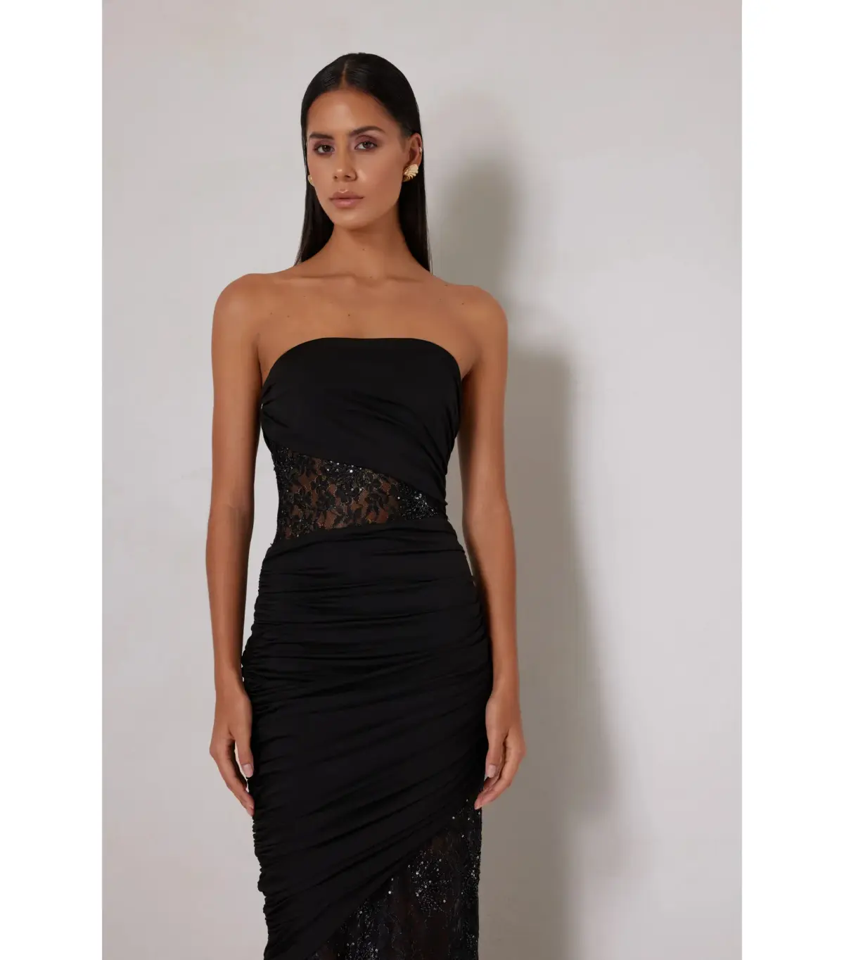 Elle Zeitoune Journee Maxi Dress Black Size AU 10 - Image 3