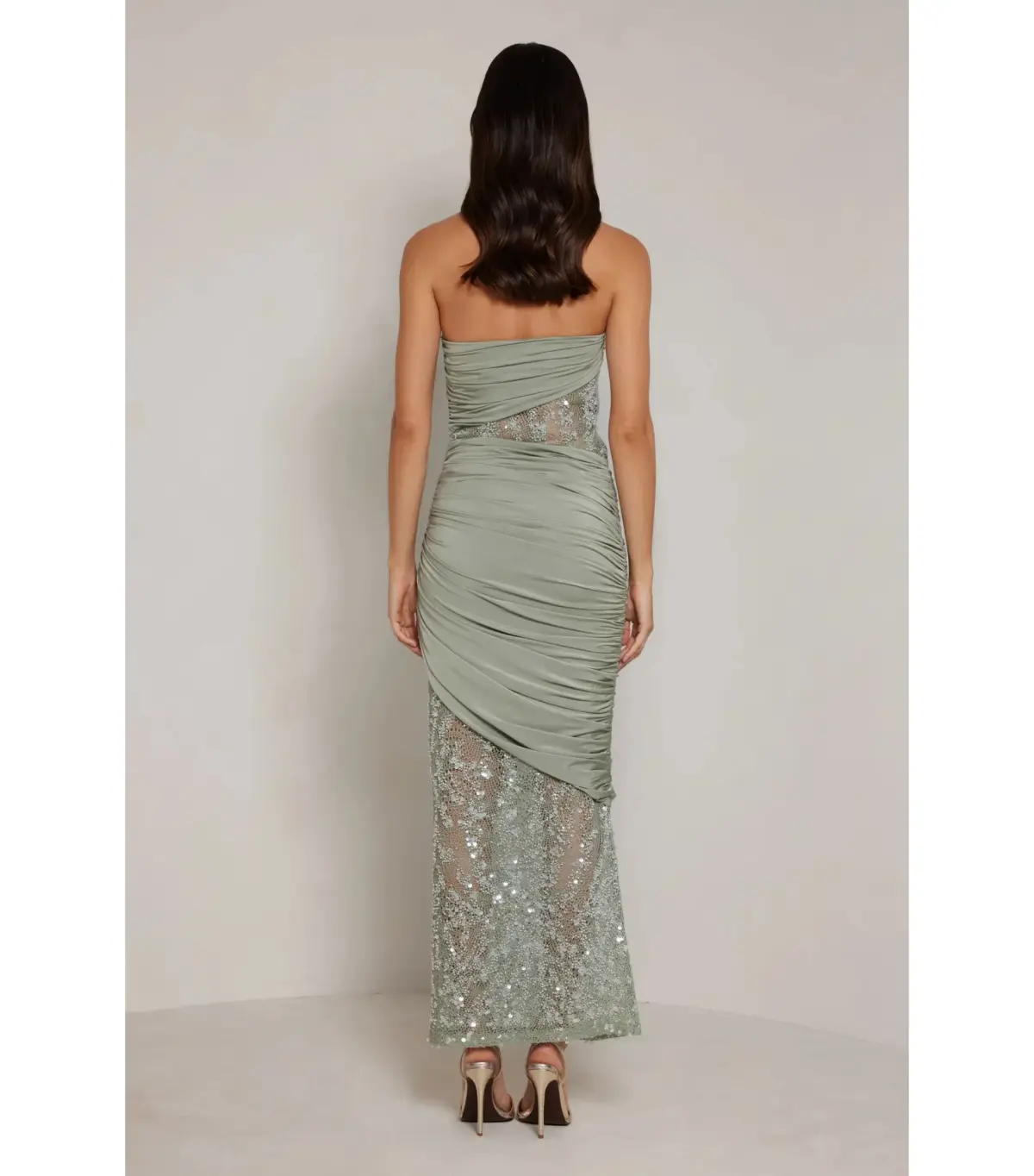 Elle Zeitoune Journee Maxi Dress Sage Size AU 12 - Image 2