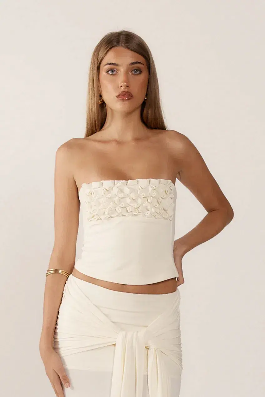 Ance Gria Jude Set Top and Skirt in Ivory Size S / AU 8 - Image 3