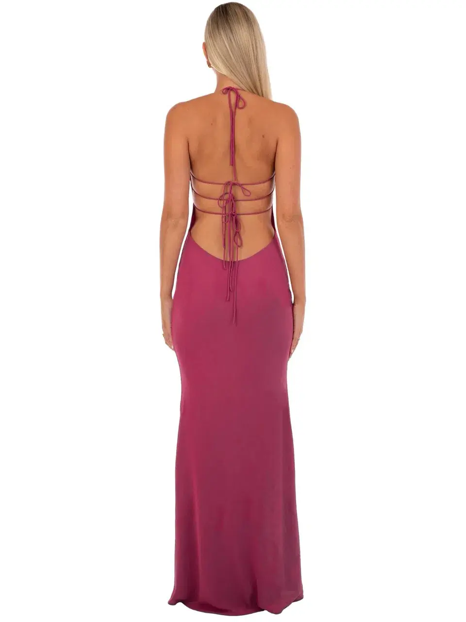 I AM DELILAH, DELILAH MAXI DRESS WINE SIZE 8 (S) - Image 3
