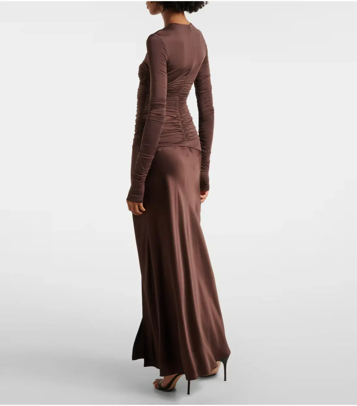 Sir the Label Alessia Draped Maxi Gown Brown Size 0 / AU 6  - Image 2