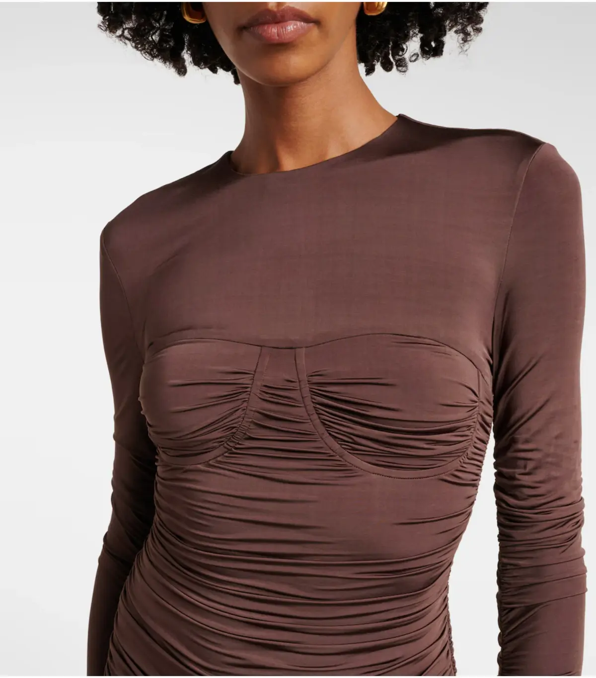 Sir the Label Alessia Draped Maxi Gown Brown Size 0 / AU 6  - Image 3