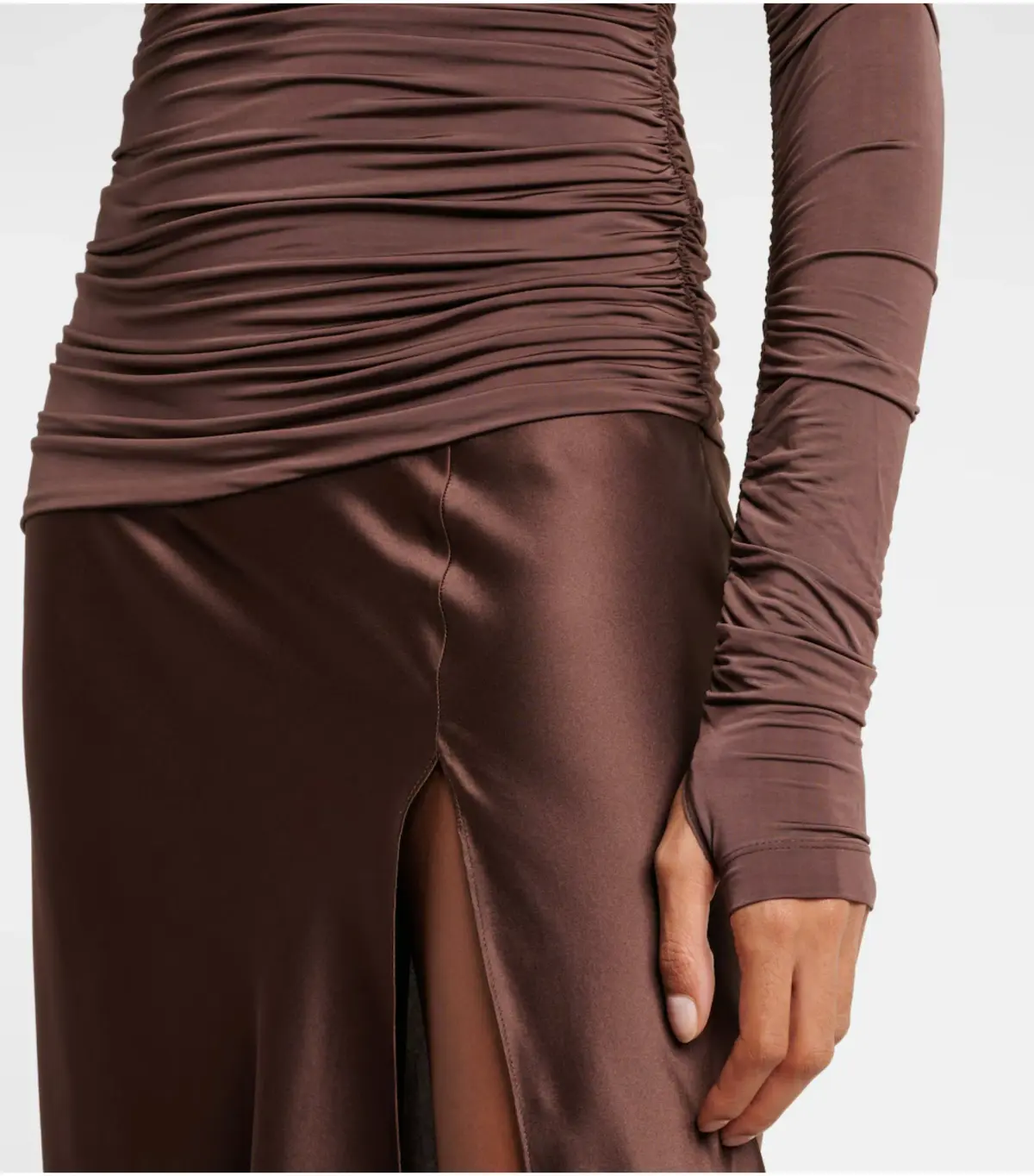 Sir the Label Alessia Draped Maxi Gown Brown Size 0 / AU 6  - Image 4