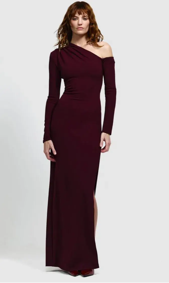 Effie Kats Cayley Dress - Burgundy - Medium - long sleeved - Image 1