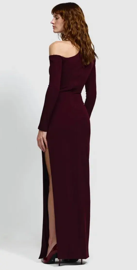 Effie Kats Cayley Dress - Burgundy - Medium - long sleeved - Image 3