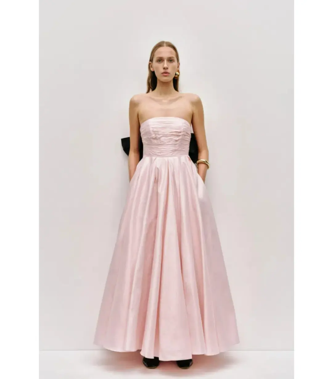 Aje Thea Gown Maxi Dress in Pink Tint/ Black Size AU 12 for rent on The Volte - main image