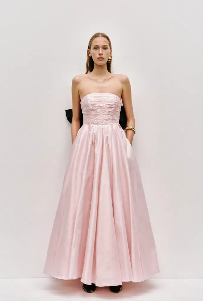 Aje Thea Gown Maxi in Pink Tint/ Black Size AU 12 - Image 2