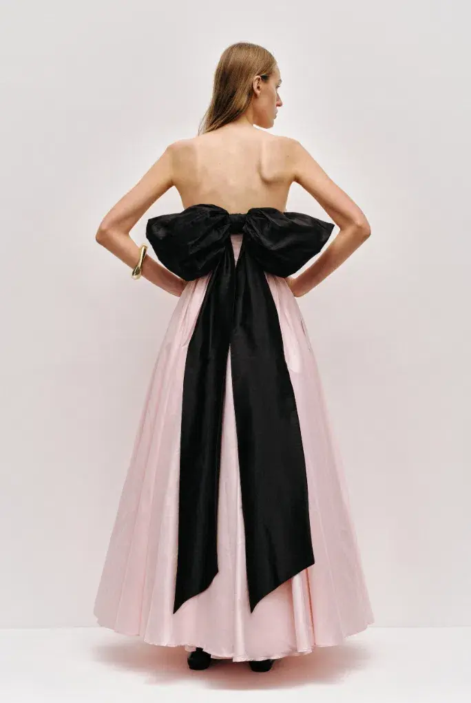 Aje Thea Gown Maxi in Pink Tint/ Black Size AU 12 - Image 1
