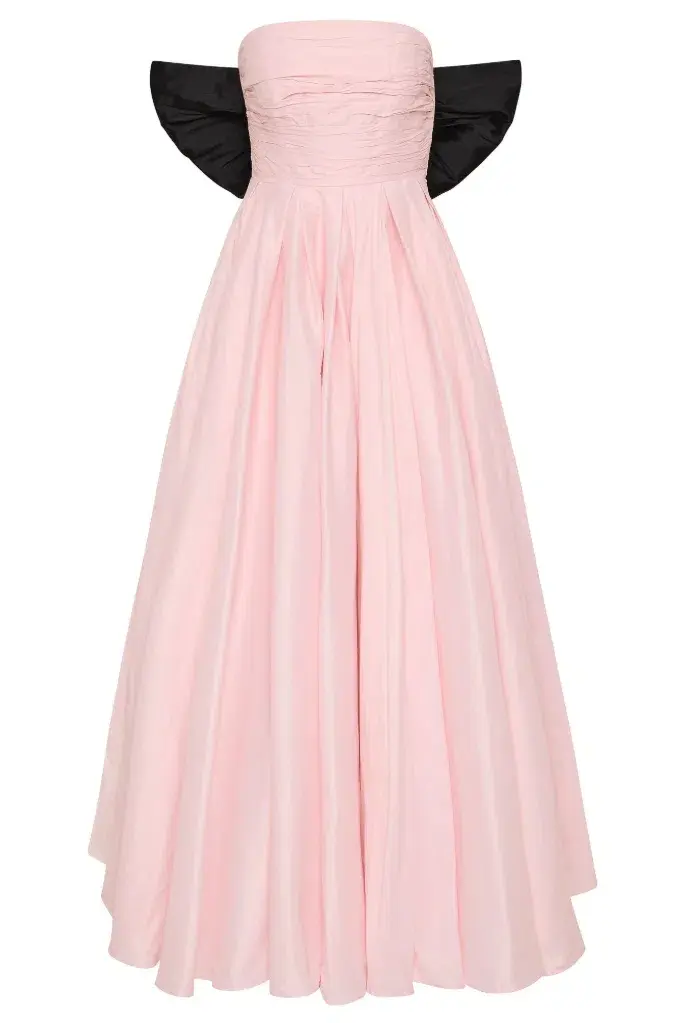 Aje Thea Gown Maxi in Pink Tint/ Black Size AU 12 - Image 3