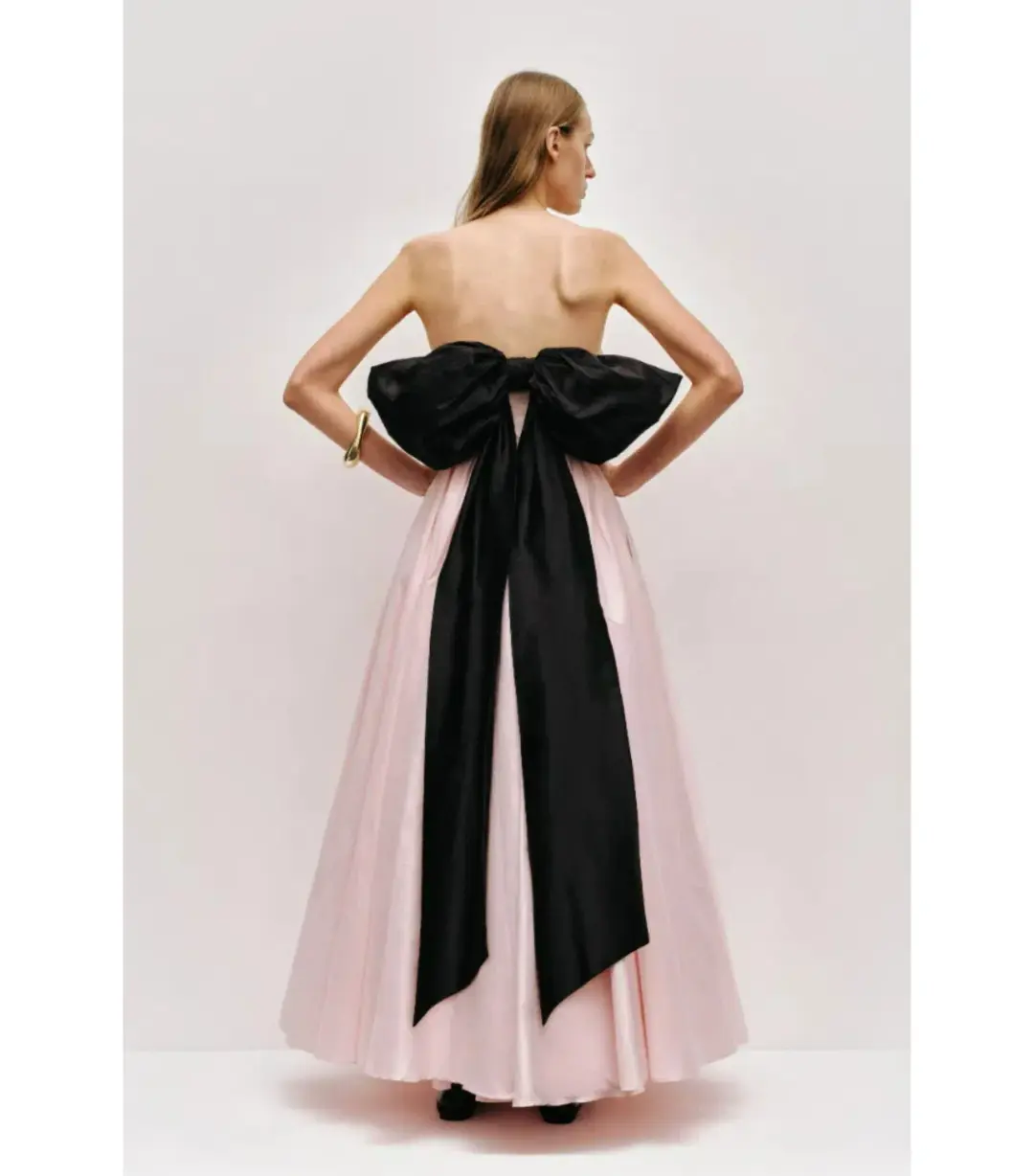 Aje Thea Gown Maxi Dress in Pink Tint/ Black Size AU 12 for rent on The Volte - main image