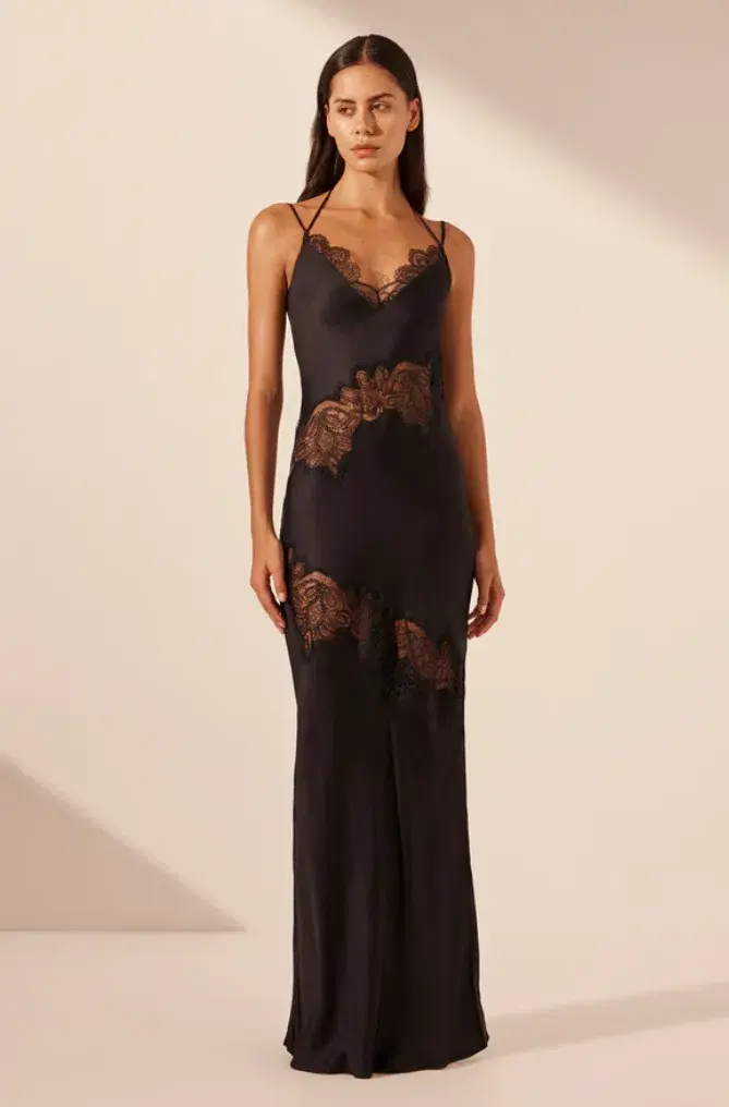 Shona Joy Jamila lace panelled maxi dress - Image 1