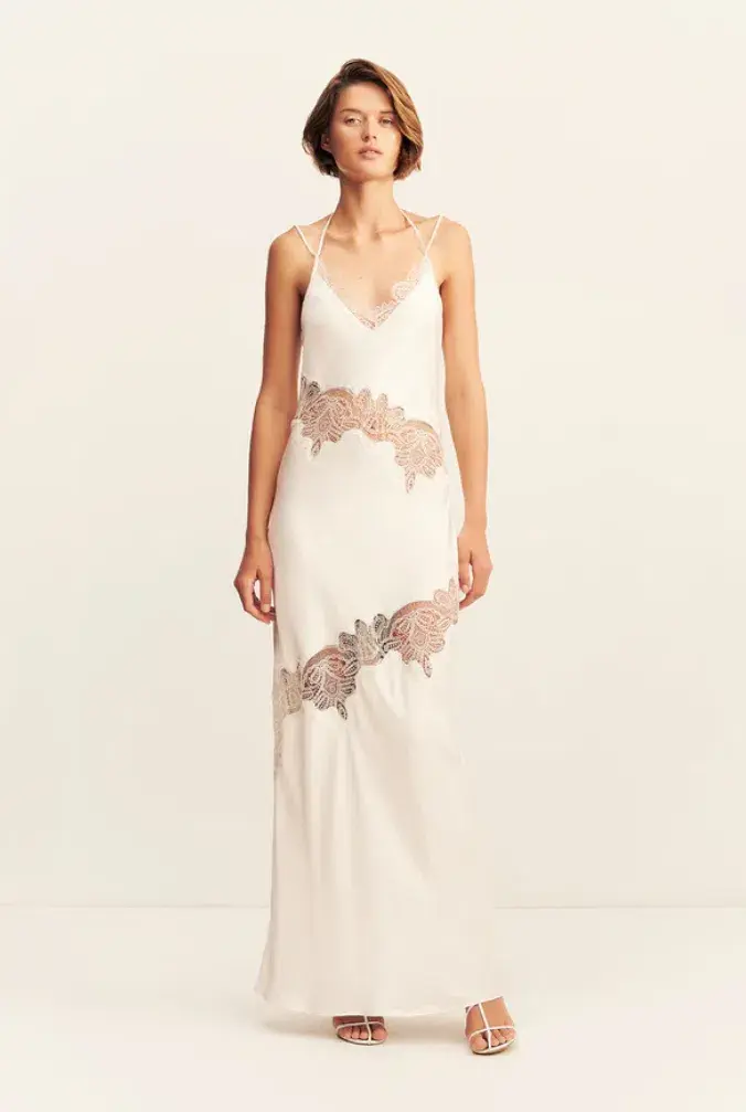 Shona Joy stratus lace panelled maxi dress - ivory 8 - Image 1