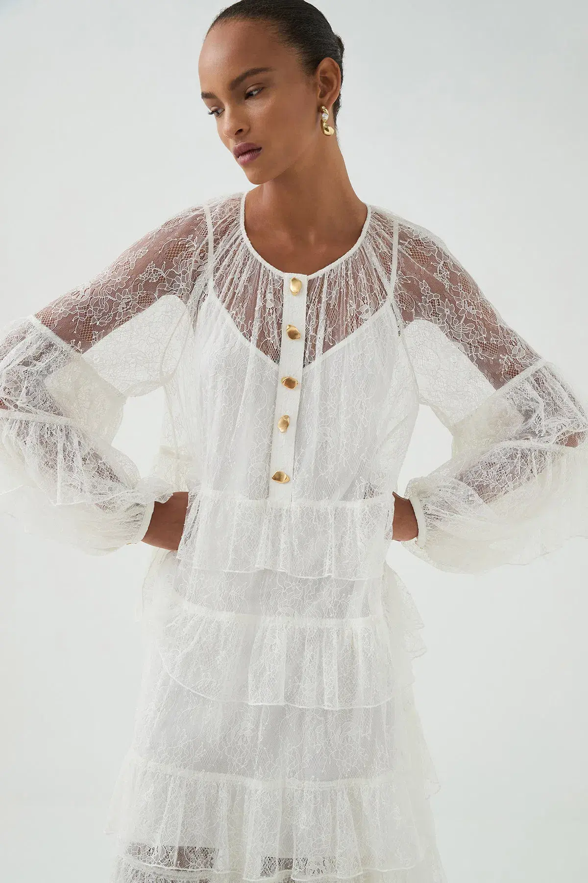 AJE Primrose Lace Maxi Dress white size 4  - Image 6