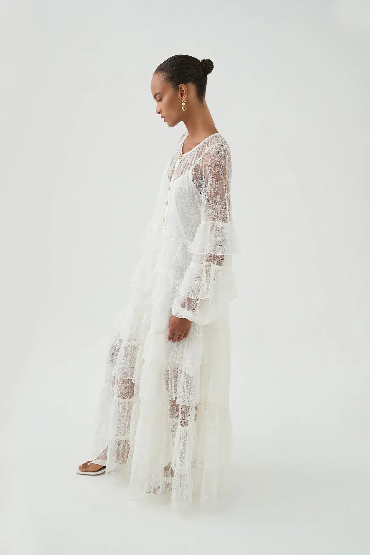 AJE Primrose Lace Maxi Dress white size 4  - Image 3